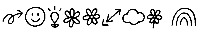 Mega Show Cute Doodle Pack Font OTHER CHARS