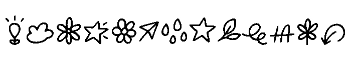 Mega Show Cute Doodle Pack Font UPPERCASE