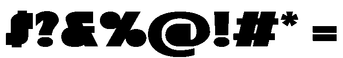 Mega Size Regular Font OTHER CHARS