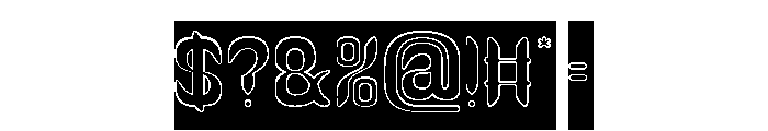 Melancholic Romance-Hollow-Inve Font OTHER CHARS