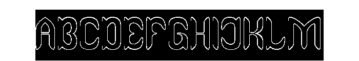 Melancholic Romance-Hollow-Inve Font UPPERCASE