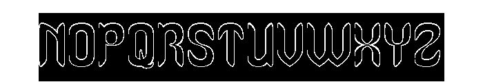 Melancholic Romance-Hollow-Inve Font UPPERCASE