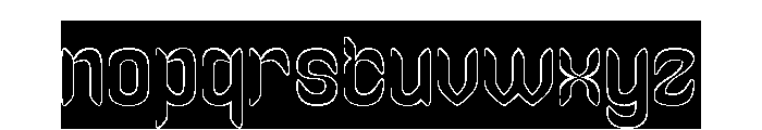 Melancholic Romance-Hollow-Inve Font LOWERCASE