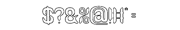 Melancholic Romance-Hollow Font OTHER CHARS