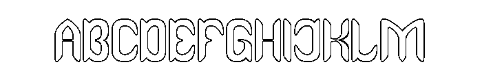 Melancholic Romance-Hollow Font UPPERCASE