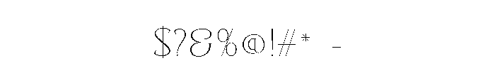 Melgita Benka Extra Light Font OTHER CHARS