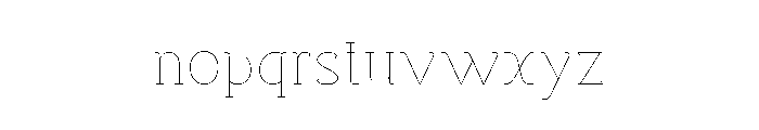 Melgita Benka Thin Font LOWERCASE