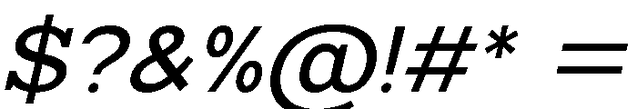 Mello Serif Extra Light Italic Font OTHER CHARS