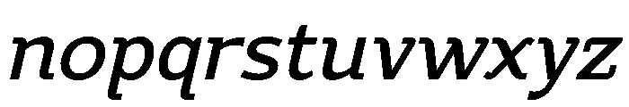 Mello Serif Extra Light Italic Font LOWERCASE