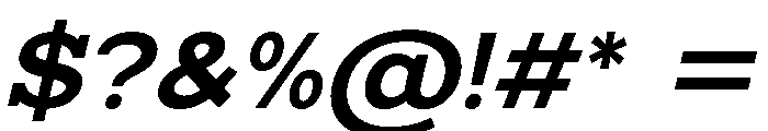 Mello Serif Medium Italic Font OTHER CHARS
