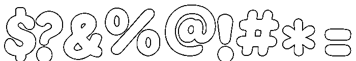 Mells-Outline Font OTHER CHARS