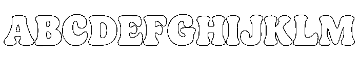 Mells-Outline Font UPPERCASE