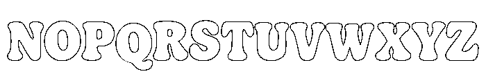 Mells-Outline Font UPPERCASE