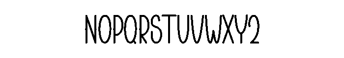 Melodic Relaxing Font UPPERCASE