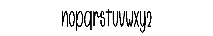 Melodic Relaxing Font LOWERCASE