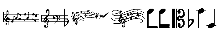 Melody Notes Font OTHER CHARS