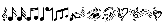 Melody Notes Font UPPERCASE
