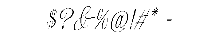 Melorine-Slanted Font OTHER CHARS