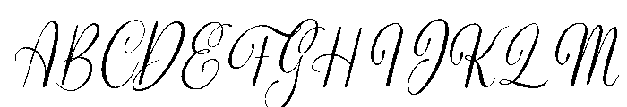 Melorine-Slanted Font UPPERCASE
