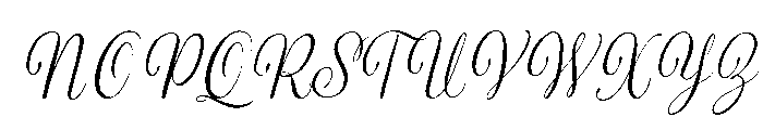 Melorine-Slanted Font UPPERCASE