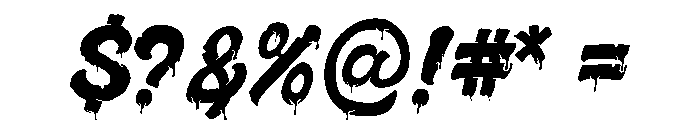 Melted Brain Font OTHER CHARS