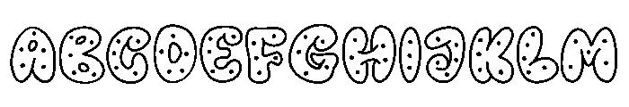 Melted Donuts Font UPPERCASE