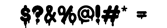 Melted Drop Brown Font OTHER CHARS