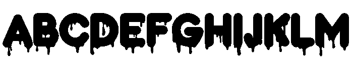 Melted Drop Brown Font UPPERCASE