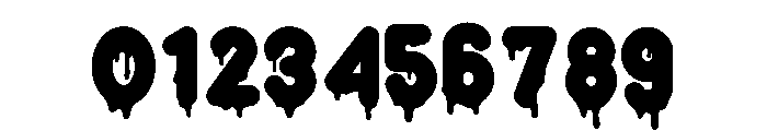 Melted Drop Green Font OTHER CHARS