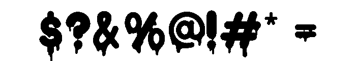 Melted Drop Green Font OTHER CHARS