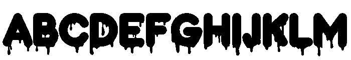 Melted Drop Red Font UPPERCASE