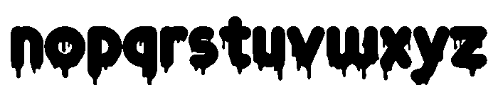 Melted Drop White Font LOWERCASE