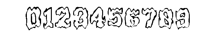 Melted Scholar Outline Font OTHER CHARS