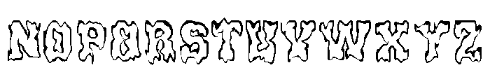 Melted Scholar Outline Font UPPERCASE