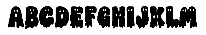 Meltie Ghost Font UPPERCASE