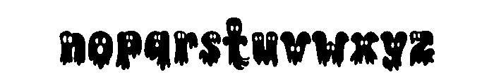 Meltie Ghost Font LOWERCASE