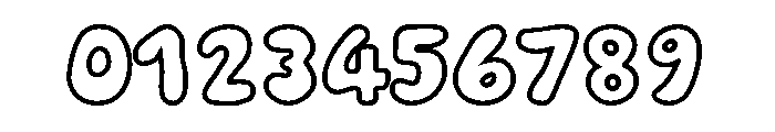 Meltipop Outline Font OTHER CHARS
