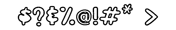 Meltipop Outline Font OTHER CHARS