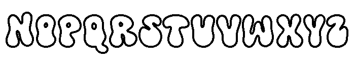 Meltipop Outline Font UPPERCASE