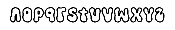 Meltipop Outline Font LOWERCASE