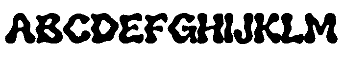 Meltish Liquid Regular Font UPPERCASE