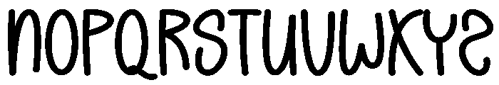 Memo Friends1 Font UPPERCASE