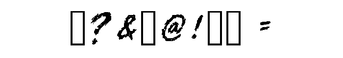 Menace Regular Font OTHER CHARS