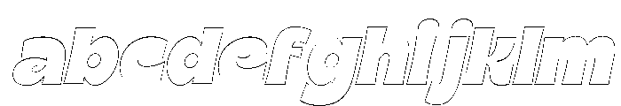 Menthills Italic Outline FONT