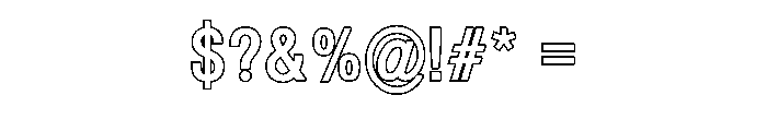 Merge Outline Font OTHER CHARS
