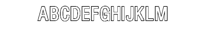 Merge Outline Font UPPERCASE