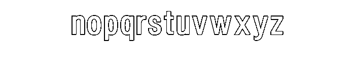 Merge Outline Font LOWERCASE