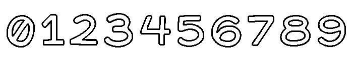 Merida Coast Caps Outline Font OTHER CHARS