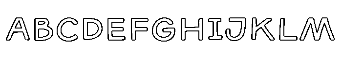 Merida Coast Caps Outline Font UPPERCASE