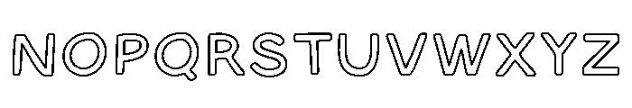 Merida Coast Caps Outline Font LOWERCASE